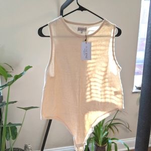 ASOS cream racerback bodysuit